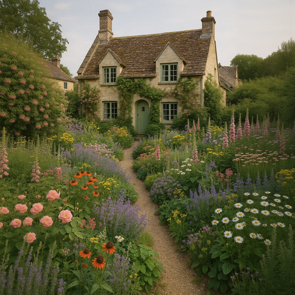 ai-garden-design-style-English Cottage